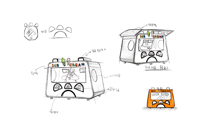 深圳工业设计公司-冰淇淋售卖机设计